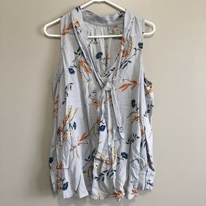 Baby blue buckle tank